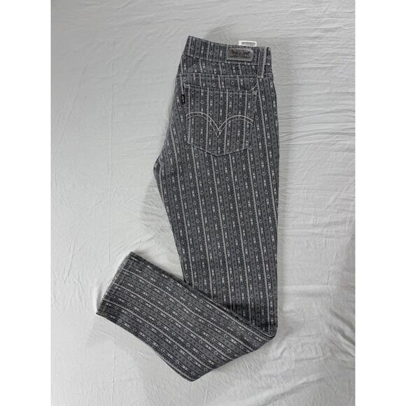 Levi's 524 Too Superlow Stretch Denim Skinny Jeans. Geometric Stripe, Size 11M. - Picture 1 of 9
